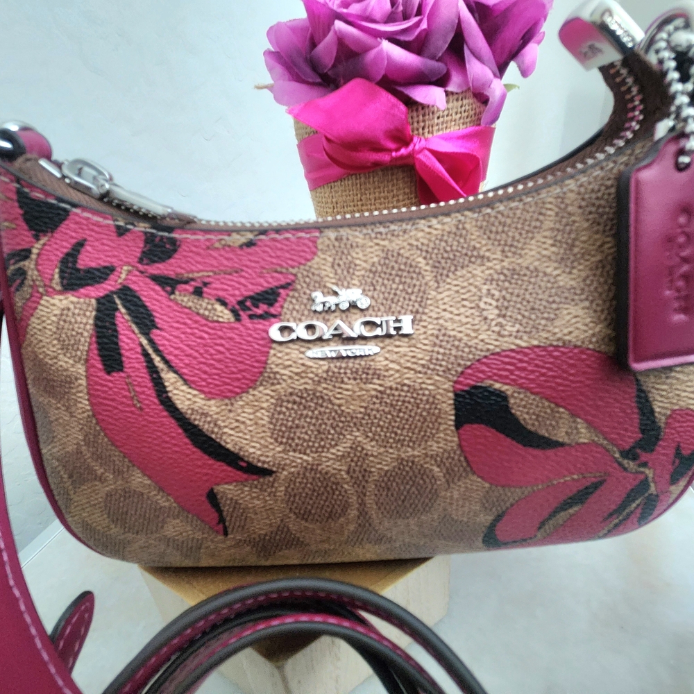 Coach Teri Mini Crossbody Pink Bow Bag